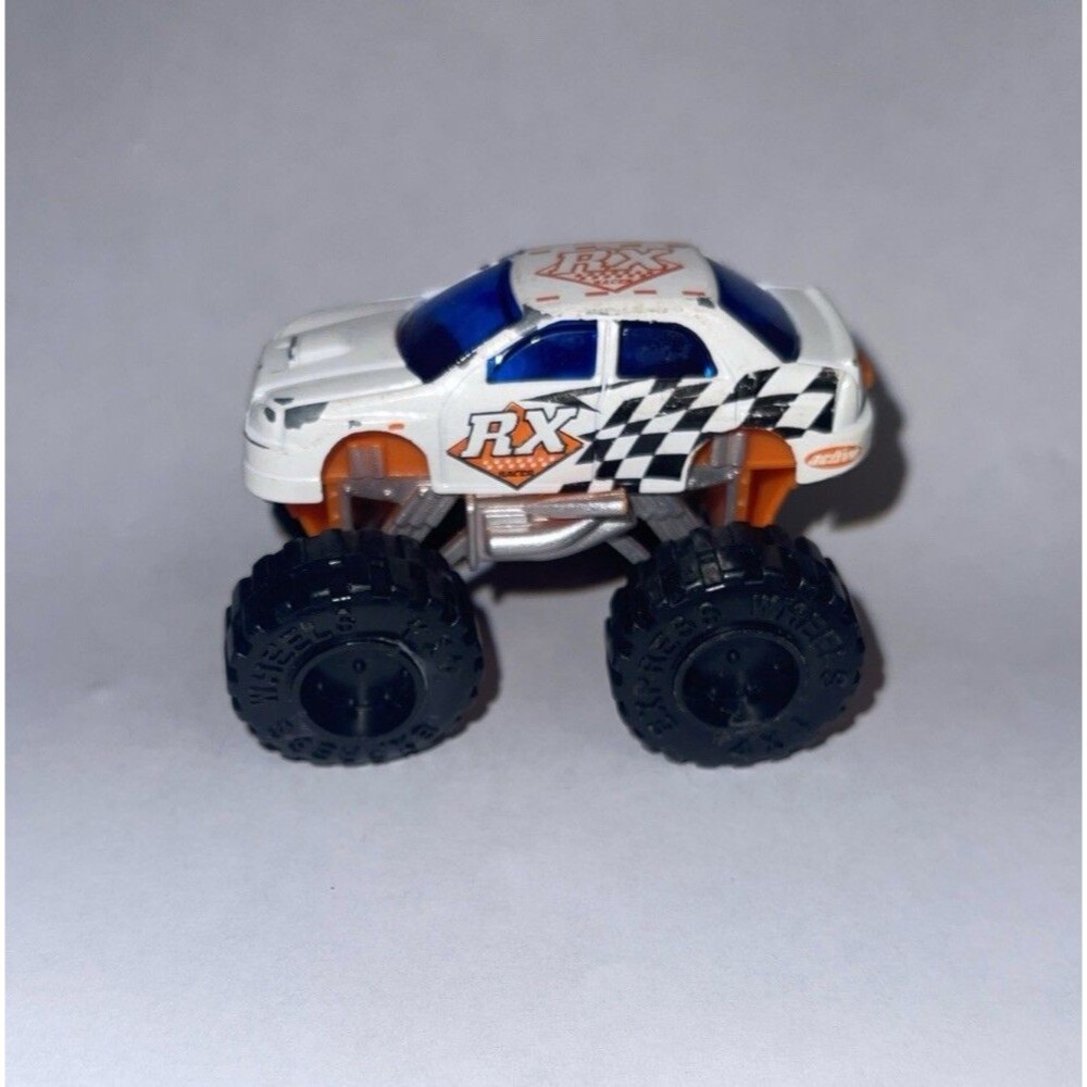 Greenbrier RX Racer Monster Truck Express Wheels Diecast Toy Cars White Orange